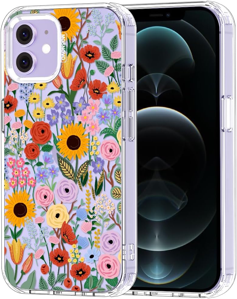Case for iPhone 13 Pro Max, [Buffertech 6.6ft Military-Grade Drop Protection] [Anti Peel Off Tech] Clear TPU Bumper Phone Case Cover Design - Lemon