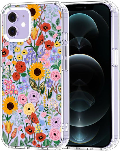 Case for iPhone 13 Pro Max, [Buffertech 6.6ft Military-Grade Drop Protection] [Anti Peel Off Tech] Clear TPU Bumper Phone Case Cover Design - Lemon