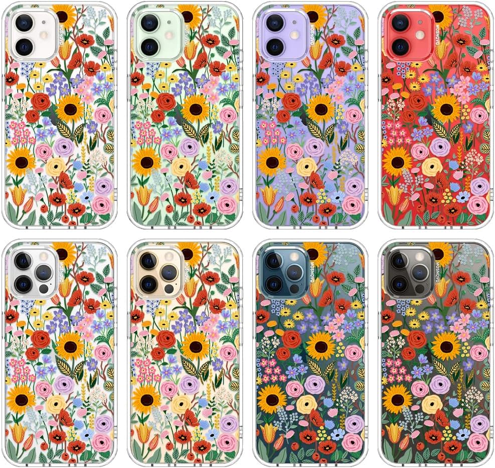 Case for iPhone 13 Pro Max, [Buffertech 6.6ft Military-Grade Drop Protection] [Anti Peel Off Tech] Clear TPU Bumper Phone Case Cover Design - Lemon