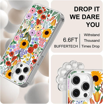 Case for iPhone 13 Pro Max, [Buffertech 6.6ft Military-Grade Drop Protection] [Anti Peel Off Tech] Clear TPU Bumper Phone Case Cover Design - Lemon