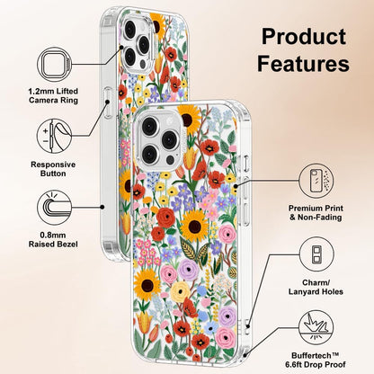Case for iPhone 13 Pro Max, [Buffertech 6.6ft Military-Grade Drop Protection] [Anti Peel Off Tech] Clear TPU Bumper Phone Case Cover Design - Lemon