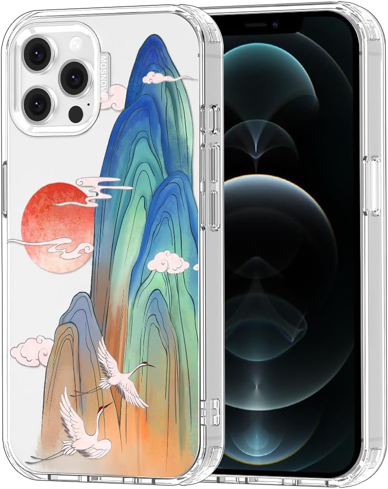 Case for iPhone 13 Pro Max, [Buffertech 6.6ft Military-Grade Drop Protection] [Anti Peel Off Tech] Clear TPU Bumper Phone Case Cover Design - Lemon