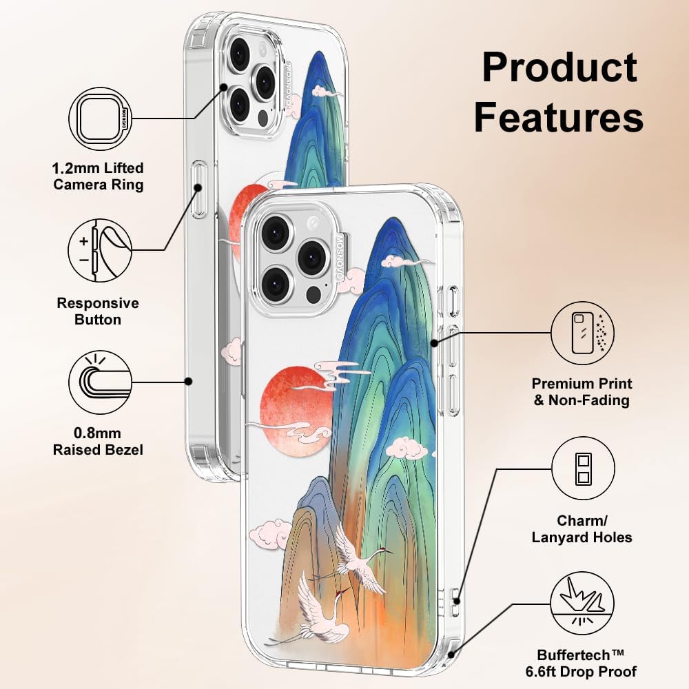 Case for iPhone 13 Pro Max, [Buffertech 6.6ft Military-Grade Drop Protection] [Anti Peel Off Tech] Clear TPU Bumper Phone Case Cover Design - Lemon