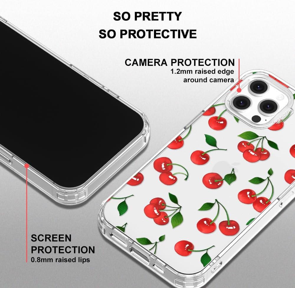 Case for iPhone 13 Pro Max, [Buffertech 6.6ft Military-Grade Drop Protection] [Anti Peel Off Tech] Clear TPU Bumper Phone Case Cover Design - Lemon