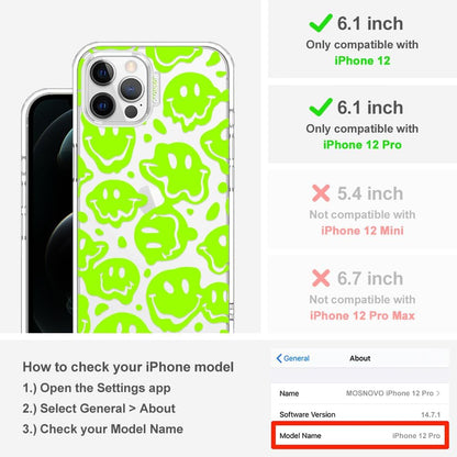 Case for iPhone 13 Pro Max, [Buffertech 6.6ft Military-Grade Drop Protection] [Anti Peel Off Tech] Clear TPU Bumper Phone Case Cover Design - Lemon