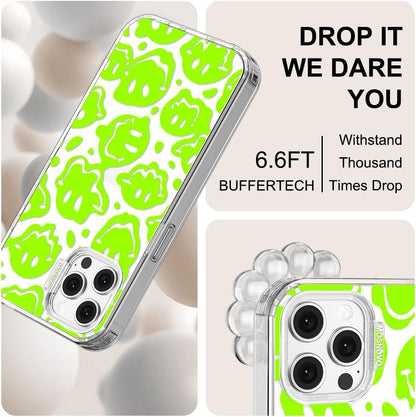 Case for iPhone 13 Pro Max, [Buffertech 6.6ft Military-Grade Drop Protection] [Anti Peel Off Tech] Clear TPU Bumper Phone Case Cover Design - Lemon