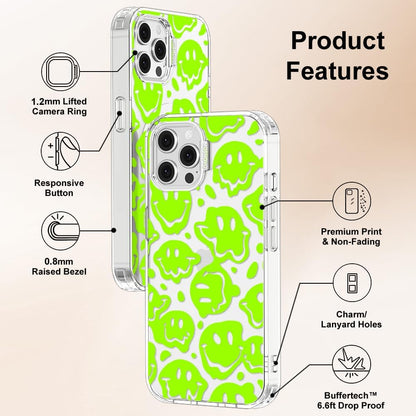 Case for iPhone 13 Pro Max, [Buffertech 6.6ft Military-Grade Drop Protection] [Anti Peel Off Tech] Clear TPU Bumper Phone Case Cover Design - Lemon