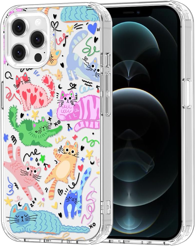 Case for iPhone 13 Pro Max, [Buffertech 6.6ft Military-Grade Drop Protection] [Anti Peel Off Tech] Clear TPU Bumper Phone Case Cover Design - Lemon