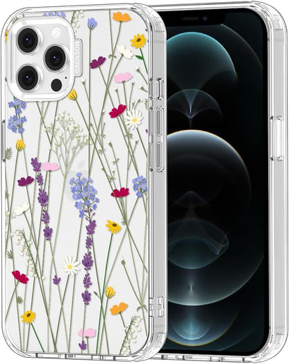 Case for iPhone 13 Pro Max, [Buffertech 6.6ft Military-Grade Drop Protection] [Anti Peel Off Tech] Clear TPU Bumper Phone Case Cover Design - Lemon