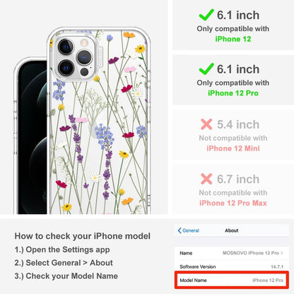 Case for iPhone 13 Pro Max, [Buffertech 6.6ft Military-Grade Drop Protection] [Anti Peel Off Tech] Clear TPU Bumper Phone Case Cover Design - Lemon