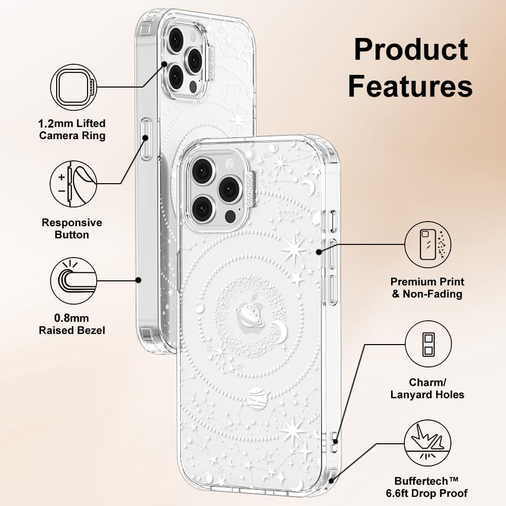 Case for iPhone 13 Pro Max, [Buffertech 6.6ft Military-Grade Drop Protection] [Anti Peel Off Tech] Clear TPU Bumper Phone Case Cover Design - Lemon