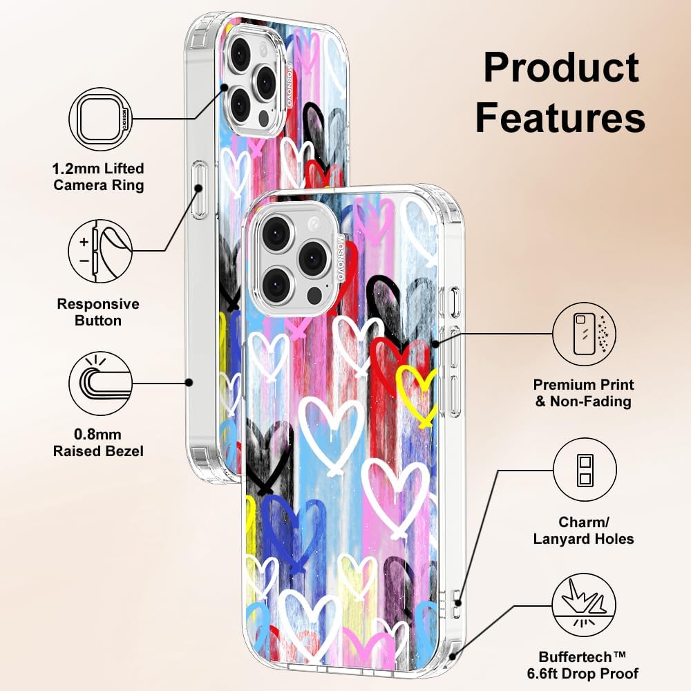 Case for iPhone 13 Pro Max, [Buffertech 6.6ft Military-Grade Drop Protection] [Anti Peel Off Tech] Clear TPU Bumper Phone Case Cover Design - Lemon