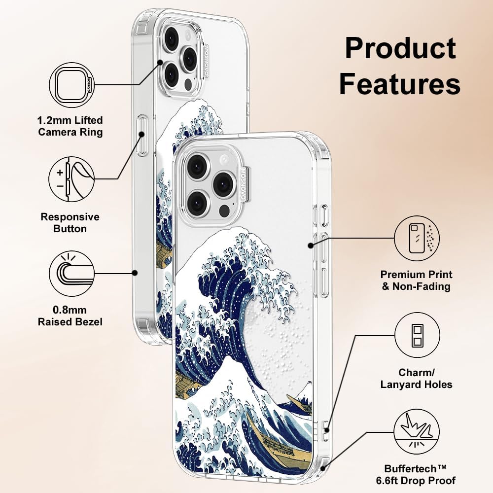 Case for iPhone 13 Pro Max, [Buffertech 6.6ft Military-Grade Drop Protection] [Anti Peel Off Tech] Clear TPU Bumper Phone Case Cover Design - Lemon