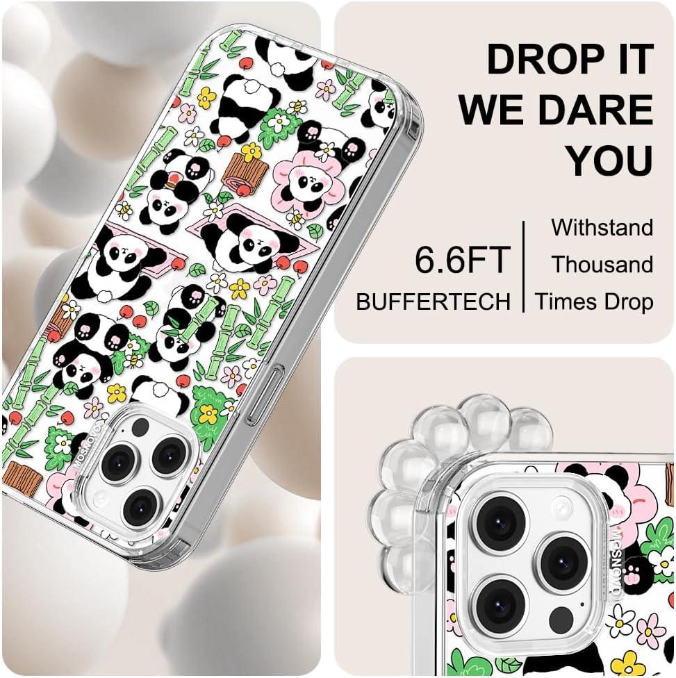 Case for iPhone 13 Pro Max, [Buffertech 6.6ft Military-Grade Drop Protection] [Anti Peel Off Tech] Clear TPU Bumper Phone Case Cover Design - Lemon