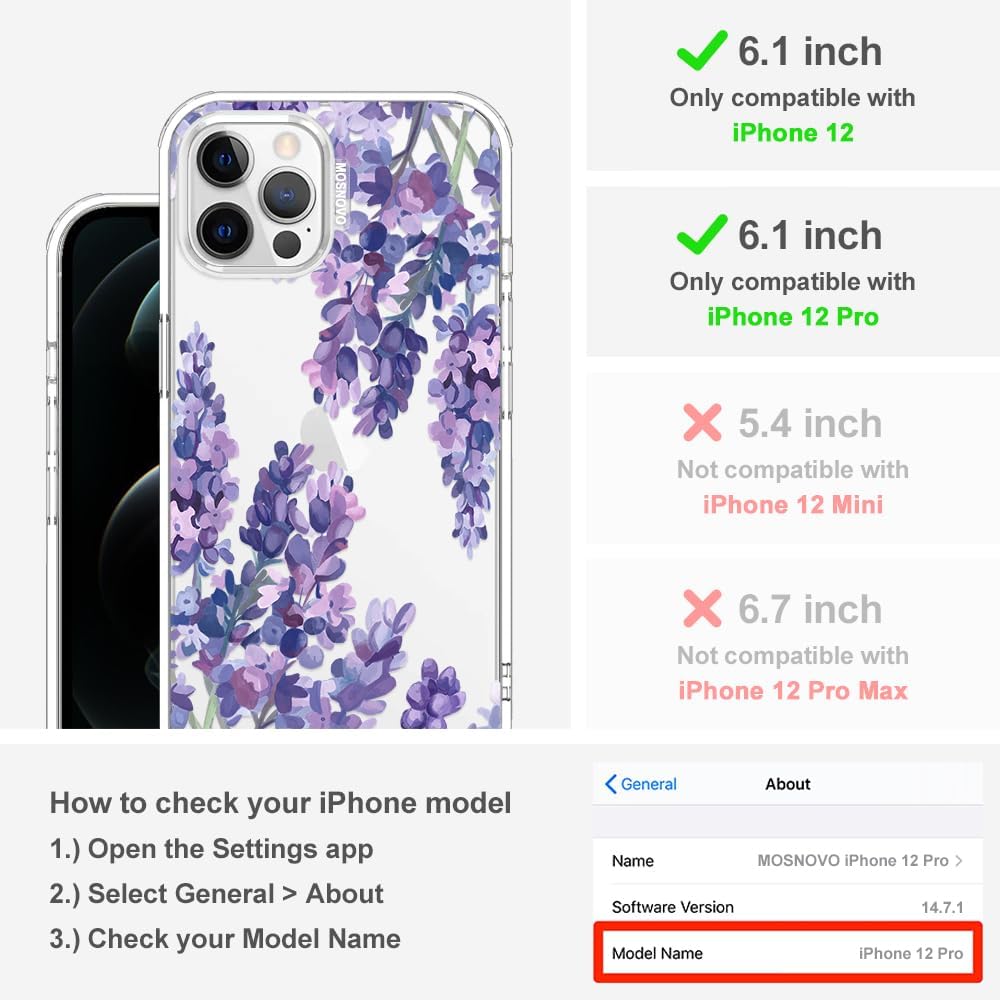 Case for iPhone 13 Pro Max, [Buffertech 6.6ft Military-Grade Drop Protection] [Anti Peel Off Tech] Clear TPU Bumper Phone Case Cover Design - Lemon