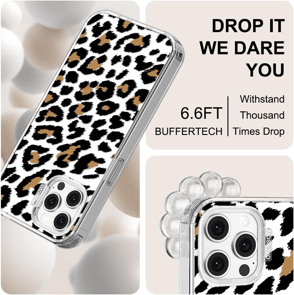 Case for iPhone 13 Pro Max, [Buffertech 6.6ft Military-Grade Drop Protection] [Anti Peel Off Tech] Clear TPU Bumper Phone Case Cover Design - Lemon