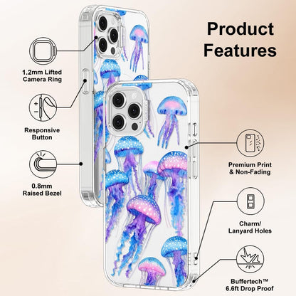 Case for iPhone 13 Pro Max, [Buffertech 6.6ft Military-Grade Drop Protection] [Anti Peel Off Tech] Clear TPU Bumper Phone Case Cover Design - Lemon