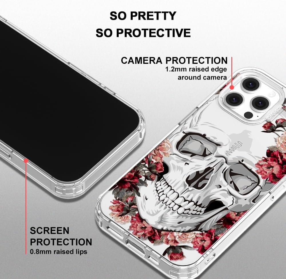 Case for iPhone 13 Pro Max, [Buffertech 6.6ft Military-Grade Drop Protection] [Anti Peel Off Tech] Clear TPU Bumper Phone Case Cover Design - Lemon