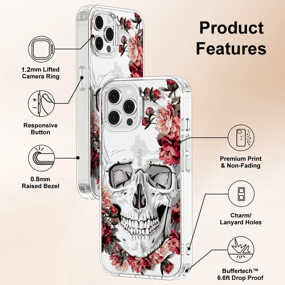 Case for iPhone 13 Pro Max, [Buffertech 6.6ft Military-Grade Drop Protection] [Anti Peel Off Tech] Clear TPU Bumper Phone Case Cover Design - Lemon