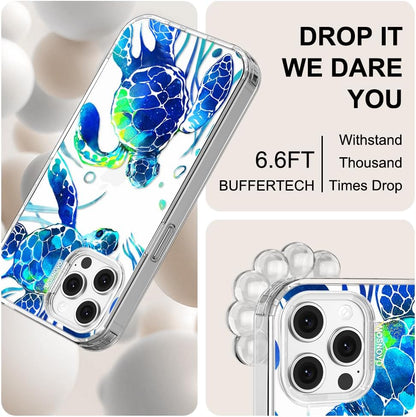 Case for iPhone 13 Pro Max, [Buffertech 6.6ft Military-Grade Drop Protection] [Anti Peel Off Tech] Clear TPU Bumper Phone Case Cover Design - Lemon