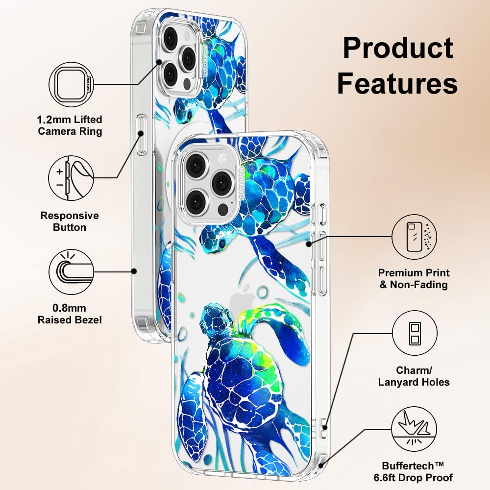 Case for iPhone 13 Pro Max, [Buffertech 6.6ft Military-Grade Drop Protection] [Anti Peel Off Tech] Clear TPU Bumper Phone Case Cover Design - Lemon