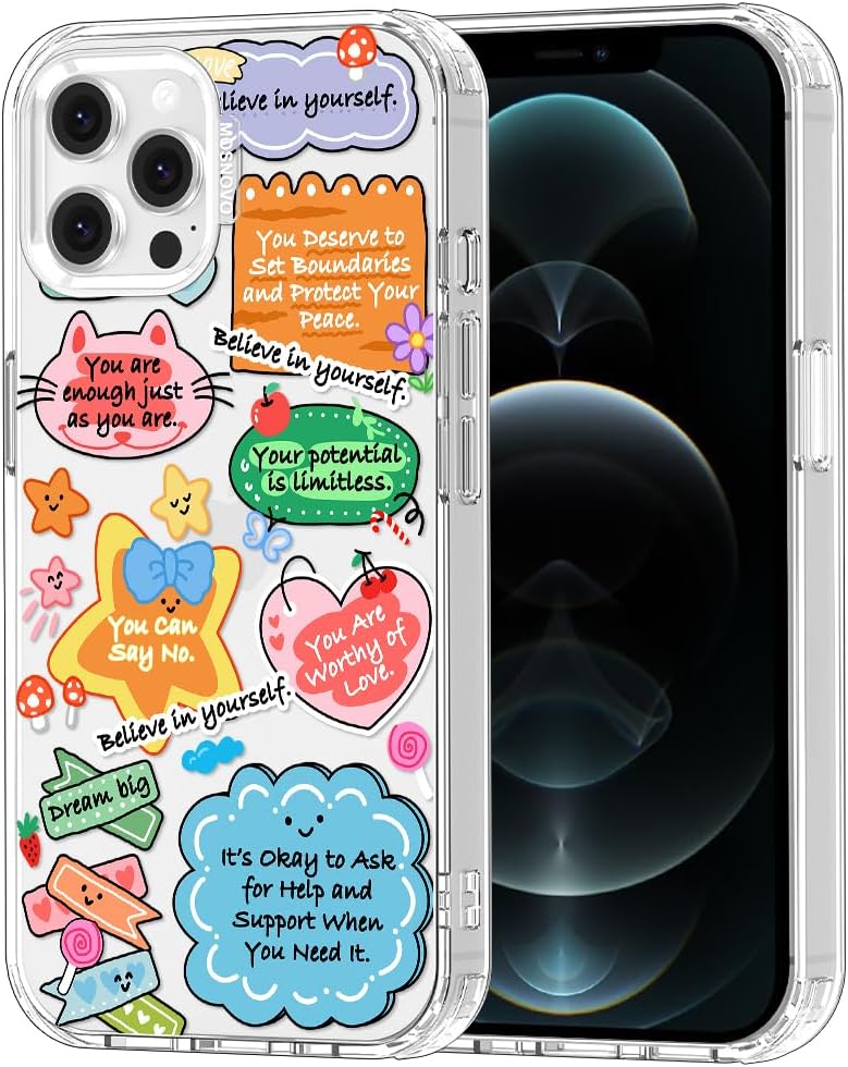 Case for iPhone 13 Pro Max, [Buffertech 6.6ft Military-Grade Drop Protection] [Anti Peel Off Tech] Clear TPU Bumper Phone Case Cover Design - Lemon