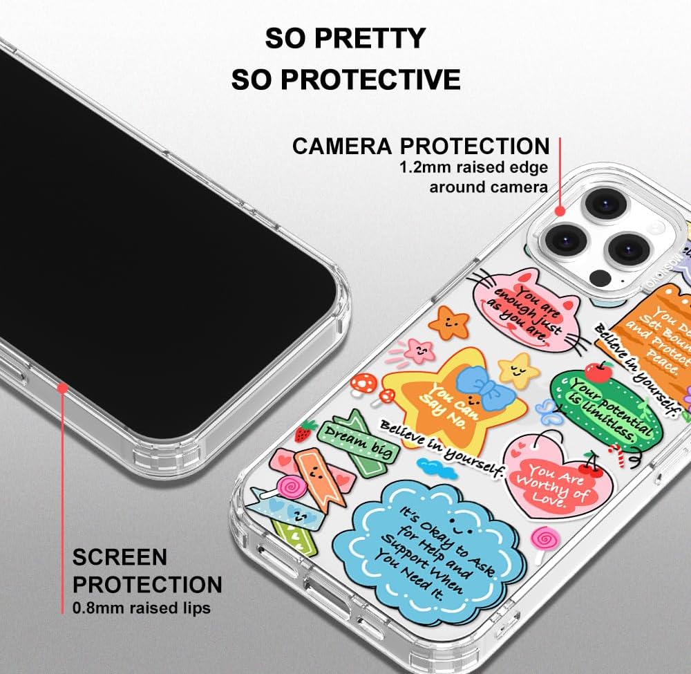Case for iPhone 13 Pro Max, [Buffertech 6.6ft Military-Grade Drop Protection] [Anti Peel Off Tech] Clear TPU Bumper Phone Case Cover Design - Lemon