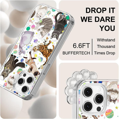 Case for iPhone 13 Pro Max, [Buffertech 6.6ft Military-Grade Drop Protection] [Anti Peel Off Tech] Clear TPU Bumper Phone Case Cover Design - Lemon