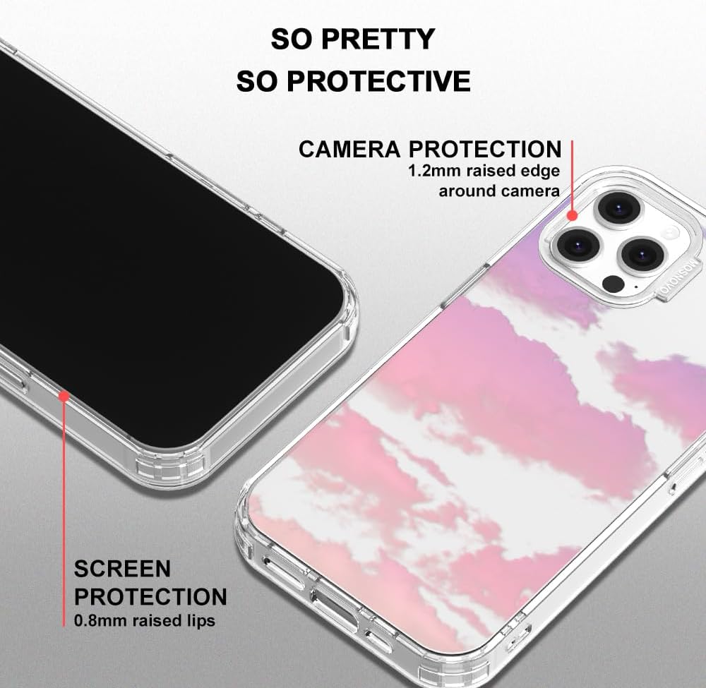 Case for iPhone 13 Pro Max, [Buffertech 6.6ft Military-Grade Drop Protection] [Anti Peel Off Tech] Clear TPU Bumper Phone Case Cover Design - Lemon