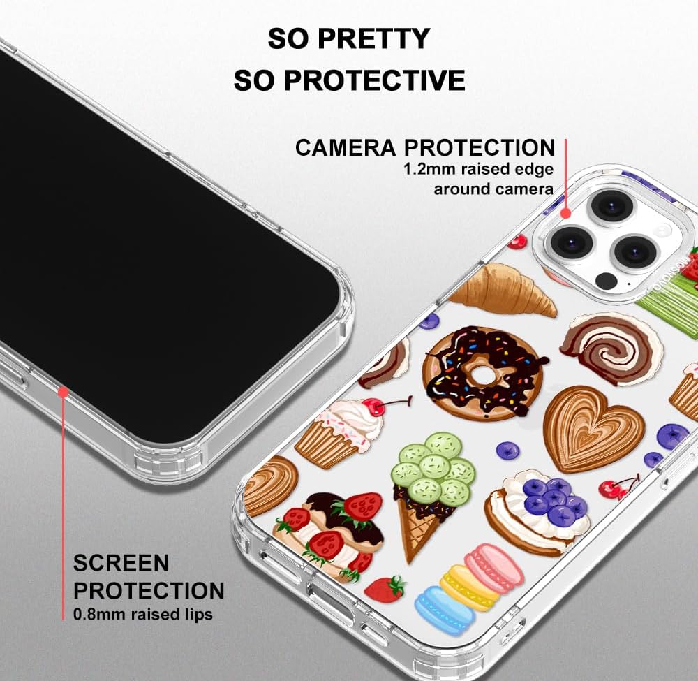 Case for iPhone 13 Pro Max, [Buffertech 6.6ft Military-Grade Drop Protection] [Anti Peel Off Tech] Clear TPU Bumper Phone Case Cover Design - Lemon