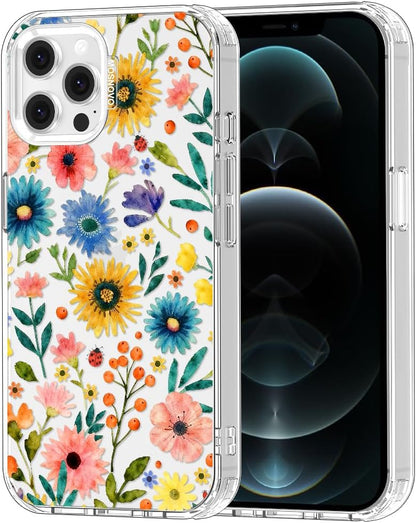 Case for iPhone 13 Pro Max, [Buffertech 6.6ft Military-Grade Drop Protection] [Anti Peel Off Tech] Clear TPU Bumper Phone Case Cover Design - Lemon