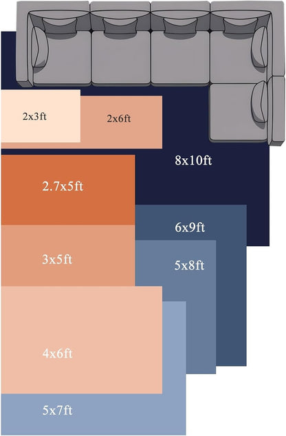 Rectangle Area Rug for Living Room Watercolor Yellow Lemon Leaves Soft Non Slip Carpet Low Pile Rugs, Summer Fruit on Light Blue Large Warm Washable Throw Rug for Bedroom Dining Room Dorm 2x3ft