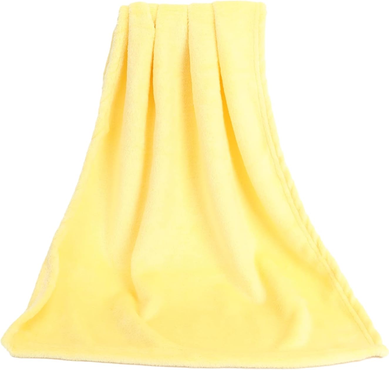 Fleece Throw Blanket for Couch, Lightweight Plush Fuzzy Cozy Soft Blankets and Throws Sofa, Blanket, Cozy, Warm Bedding Bed Yello Yellow 50x70cm