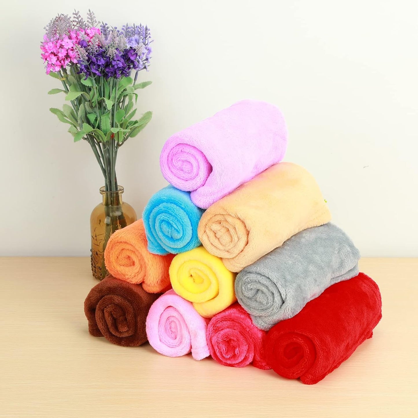Fleece Throw Blanket for Couch, Lightweight Plush Fuzzy Cozy Soft Blankets and Throws Sofa, Blanket, Cozy, Warm Bedding Bed Yello Yellow 50x70cm