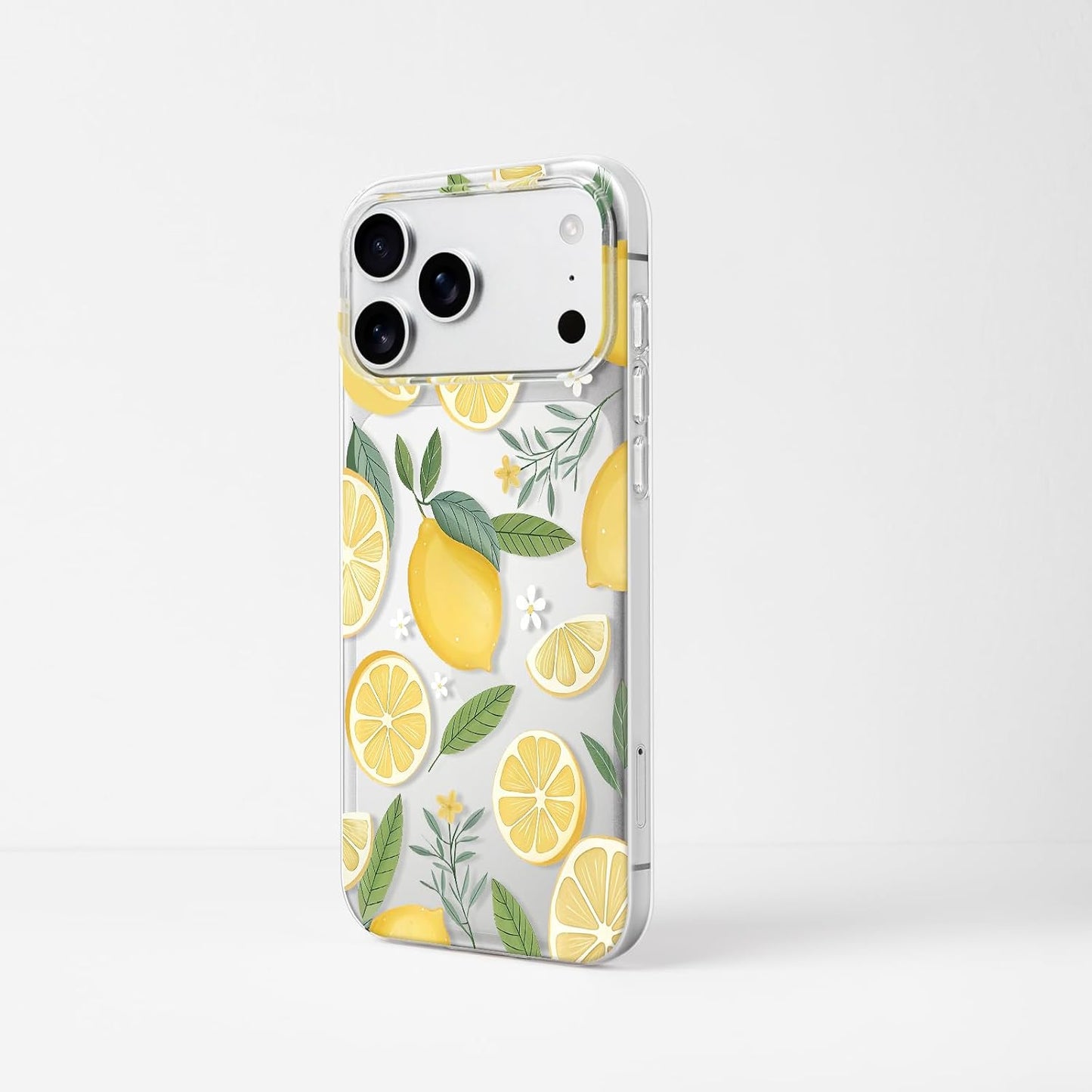 Cute Lemon Case for iPhone 17 Pro Max, Clear Soft TPU Cases with Fruit Pattern for Girls Women Boy Men