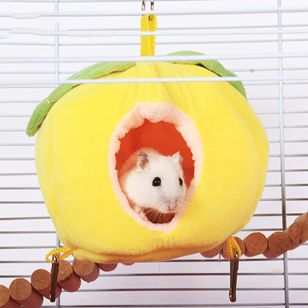 Rat Hamster Warm Bed House Hamster Winter Bed Dwarf Hamster Nest Guinea Pig Bedding Hanging Small Pet Bed Small Animal Bed Nest