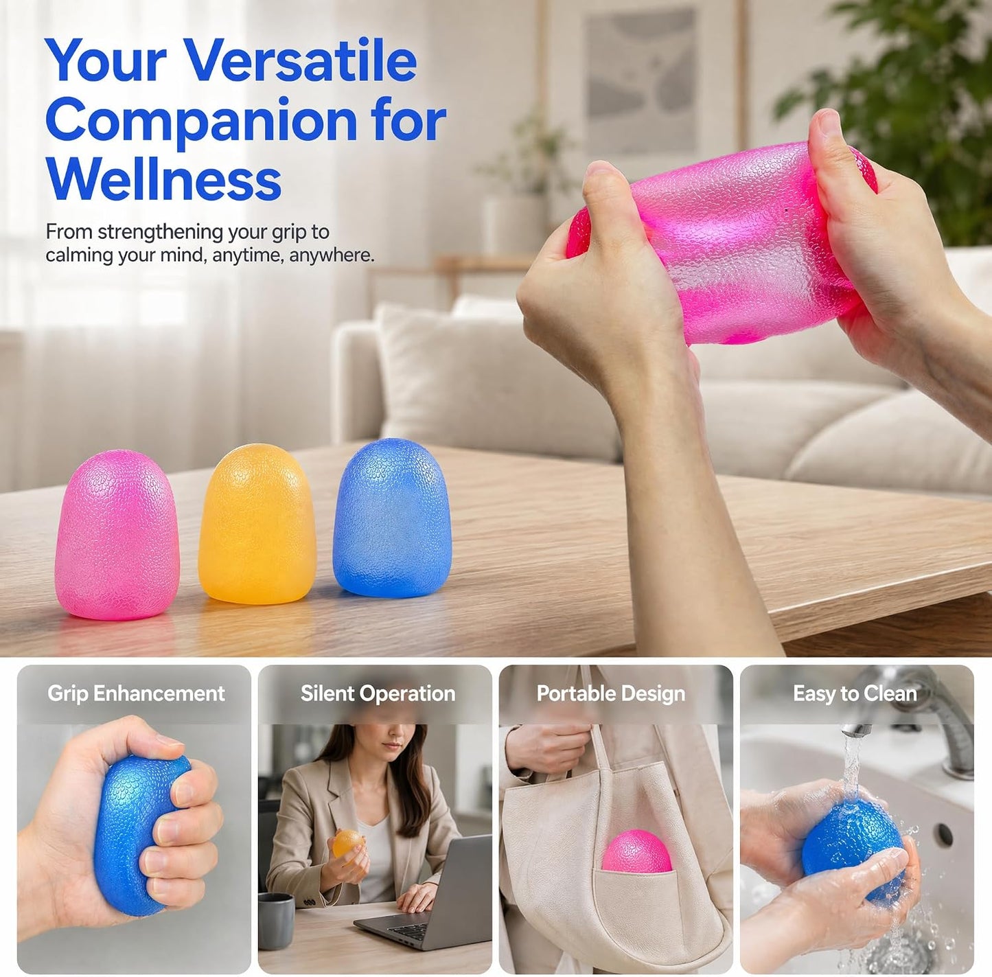 Giant Yellow Squishy Stress Ball Figurines, Soft Sensory Squishy Ball | Jumbo Squishy Stress Relief Balls Collectible Figurines, Clear Yellow Squishy Stress Balls Figurine for Adults Anxiety Relief
