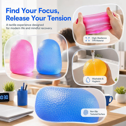 Giant Yellow Squishy Stress Ball Figurines, Soft Sensory Squishy Ball | Jumbo Squishy Stress Relief Balls Collectible Figurines, Clear Yellow Squishy Stress Balls Figurine for Adults Anxiety Relief