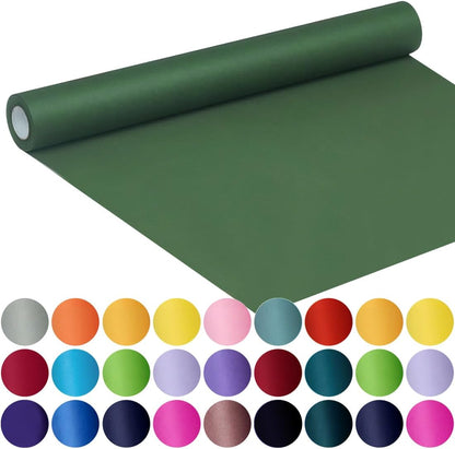 17.8" x 760" (63') Dark Green Kraft Craft Paper Roll for Gift Wrapping Bulletin Board Bouquet Flower Art Packing Parcel Table Covering 80GSM 55LB (Dark Green, 17.8" x 63')
