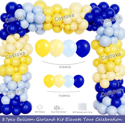 She Found Her Main Squeeze Bridal Shower Decorations, Lemon Bachelorette Party Decorations, Blue Yellow Backdrop Balloon Banner Tablecloth Sash for Capri Lemon Bride To Be Engagement Supplies