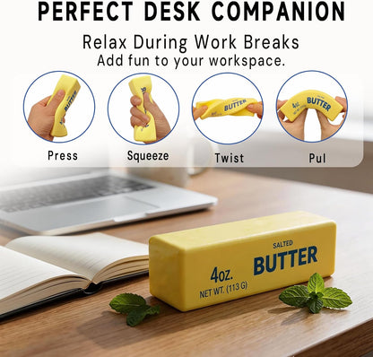 2Pack Slow Rising Butter Squishy Fidget Toys,Stress Balls,Dumpling Squishy,Taba Squishy,Fidget Toys for Adults,Teens, and Those with ADHD,(Yellow)