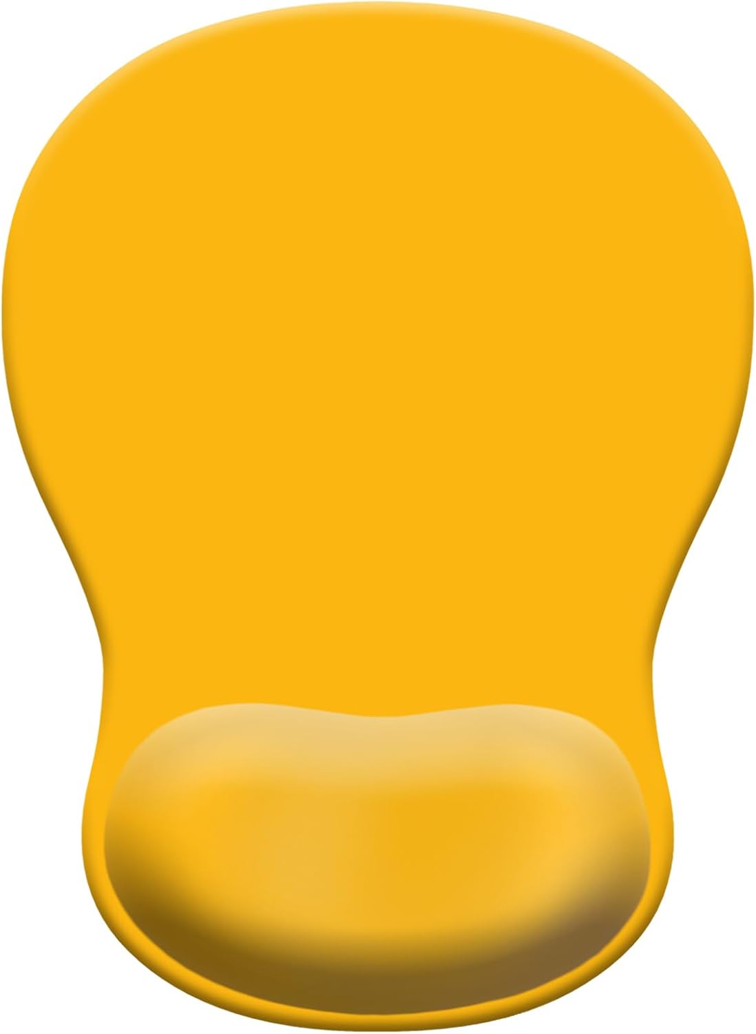 Gel Mouse Pad with Wrist Rest, Ergonomic Concave Wrist Support Mousepad with Non-Slip PU Base & Smooth Surface Comfortable Desk Accessories Mat for Office, Home Gaming and Study (07 Yellow)