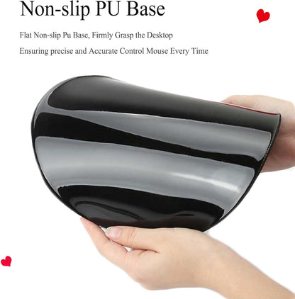 Gel Mouse Pad with Wrist Rest, Ergonomic Concave Wrist Support Mousepad with Non-Slip PU Base & Smooth Surface Comfortable Desk Accessories Mat for Office, Home Gaming and Study (07 Yellow)