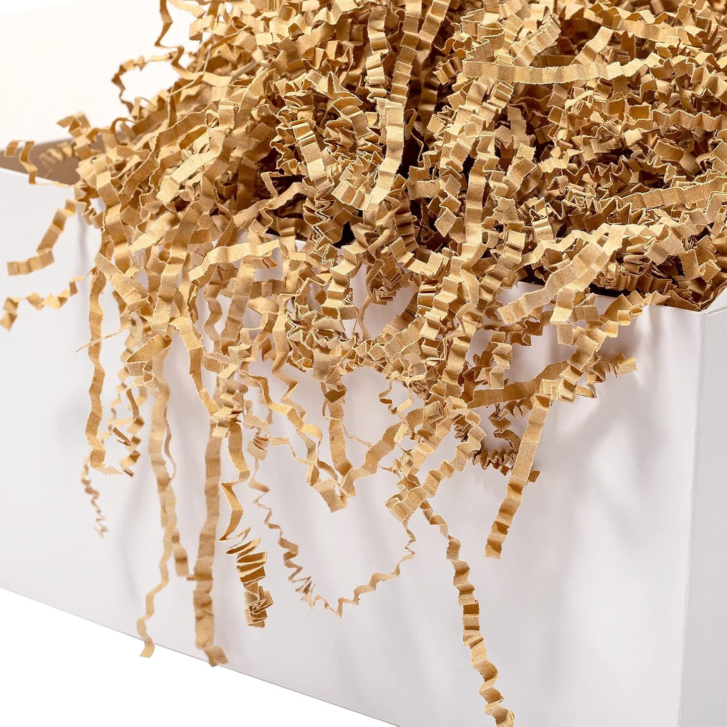 1/2 LB Crinkle Paper Filler 8 oz Brown Shredded Paper for Gift Box | Gift Basket Bag Filler - Grass Cushion Stuffing for Easter, Mother's day, Birthday Gift Wrapping Crinkle Cut Paper Shred
