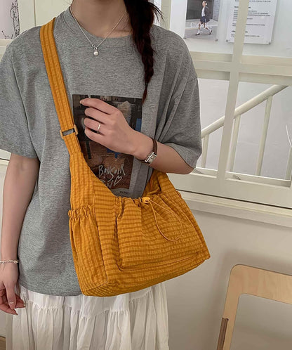 Plaid Crossbody Bags, Slouchy Hobo Crossbody Bag, Cute Messenger Bag, Nylon Crescent Crossbody Purse, Trendy Everyday Purse