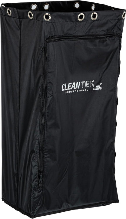 Janitor CART Bag ONLY: Clean Tek Professional 16.93 x 10.63 x 29.53 Inch Janitorial Bag, 1 Heavy-Duty Receptacle - Janitor Cart Sold Separately, Durable, Yellow Plastic Replacement