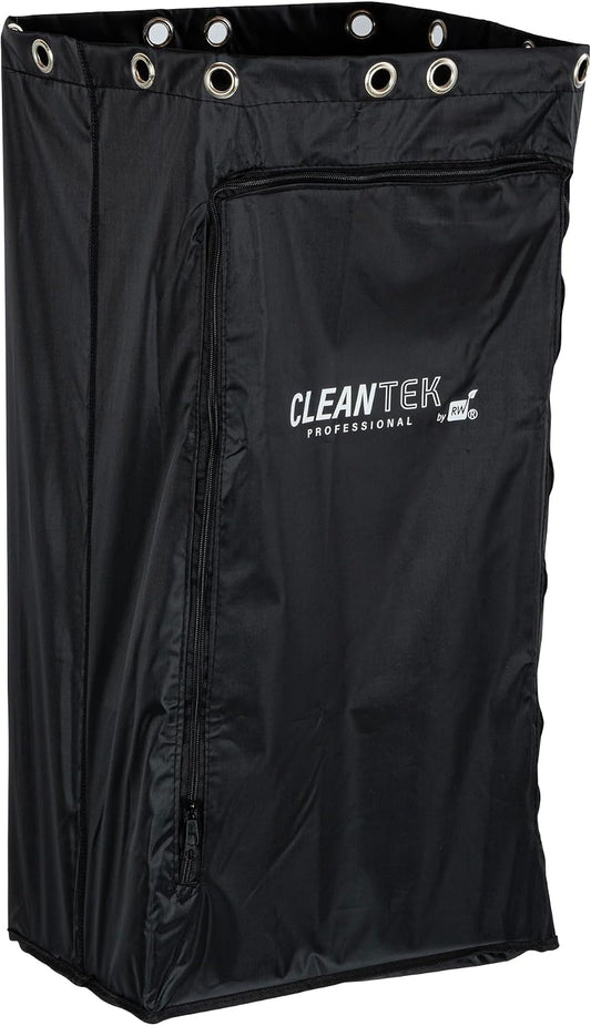 Janitor CART Bag ONLY: Clean Tek Professional 16.93 x 10.63 x 29.53 Inch Janitorial Bag, 1 Heavy-Duty Receptacle - Janitor Cart Sold Separately, Durable, Yellow Plastic Replacement