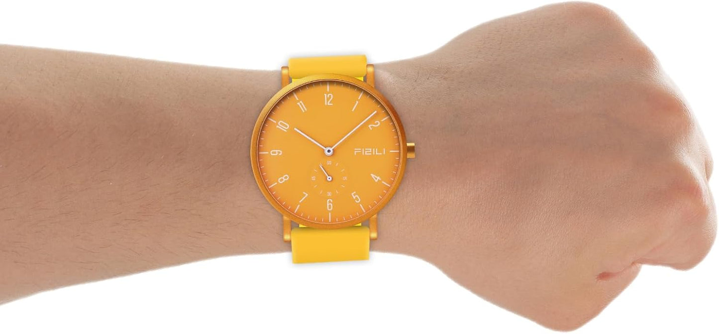 Men's Watch Ultra-Thin Minimalist Waterproof-Fashion Watch for Men or Women with Silicone Band Wrist Watches