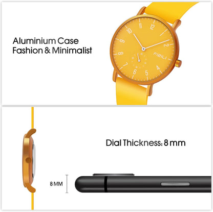Men's Watch Ultra-Thin Minimalist Waterproof-Fashion Watch for Men or Women with Silicone Band Wrist Watches