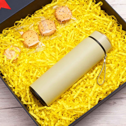 10LB Lemon Yellow Crinkle Cut Paper Shred Filler, Crinkle Paper Shreds | Gift Filler Paper Shreds for Basket Fillers, Birthday, Gift Wrapping, Anniversary, Wedding, Halloween Party Filler Decor